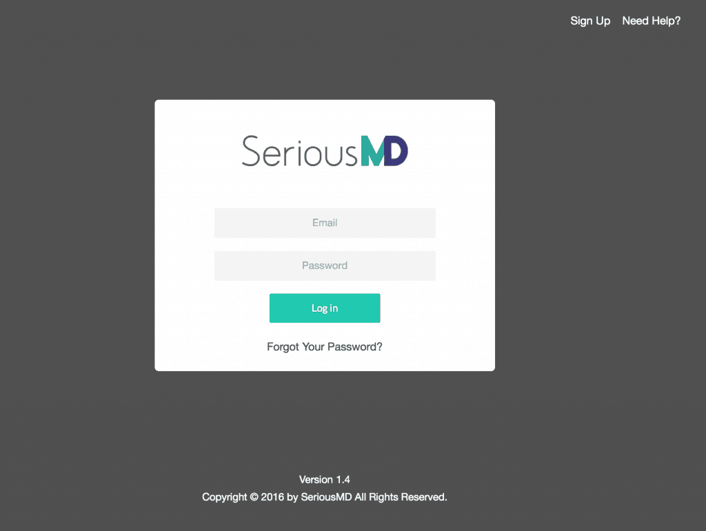 Login to SeriousMD