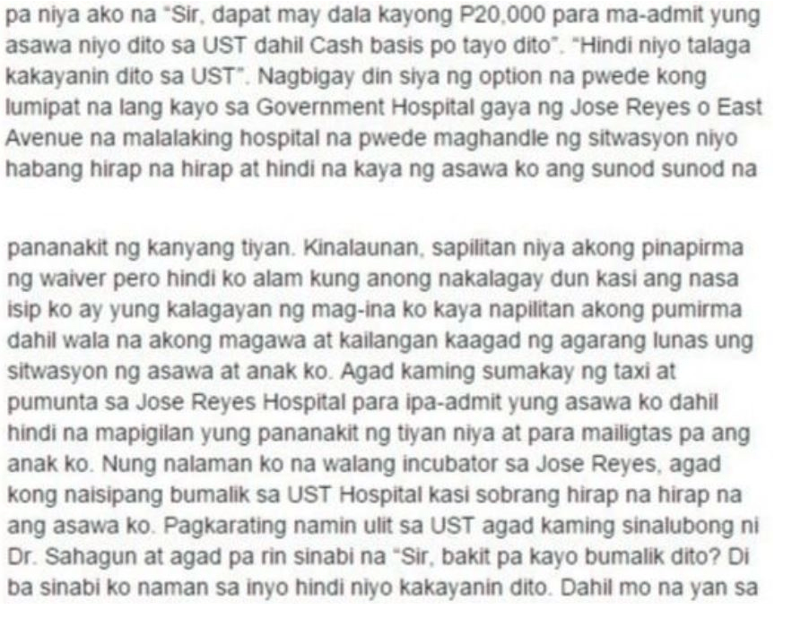 Andrew Pelayo Facebook post