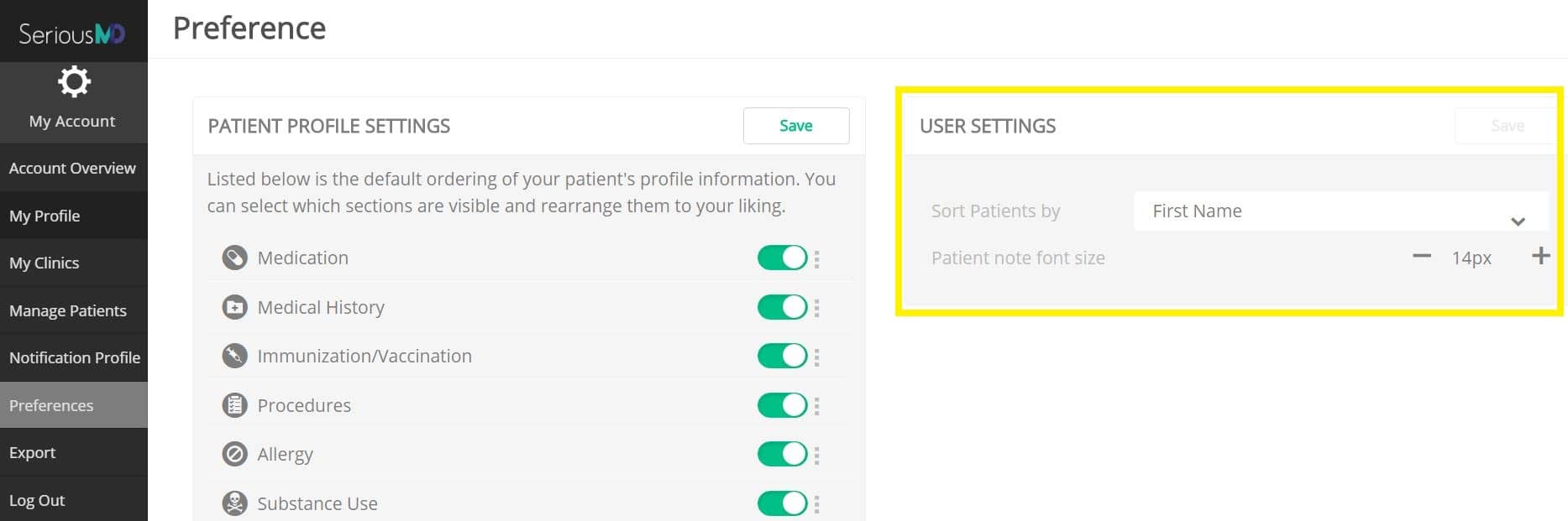 SeriousMD Preferences 2