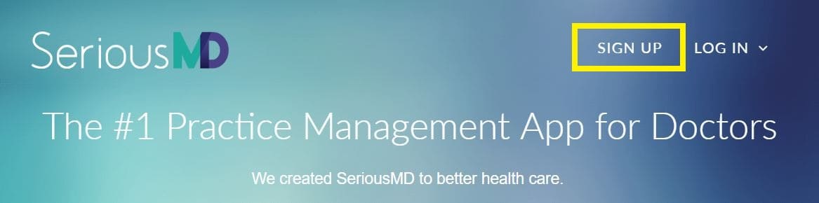 SeriousMD EHR signup