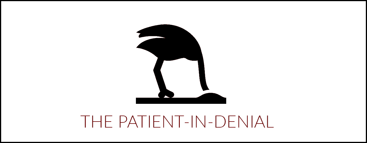 Patient in denial icon
