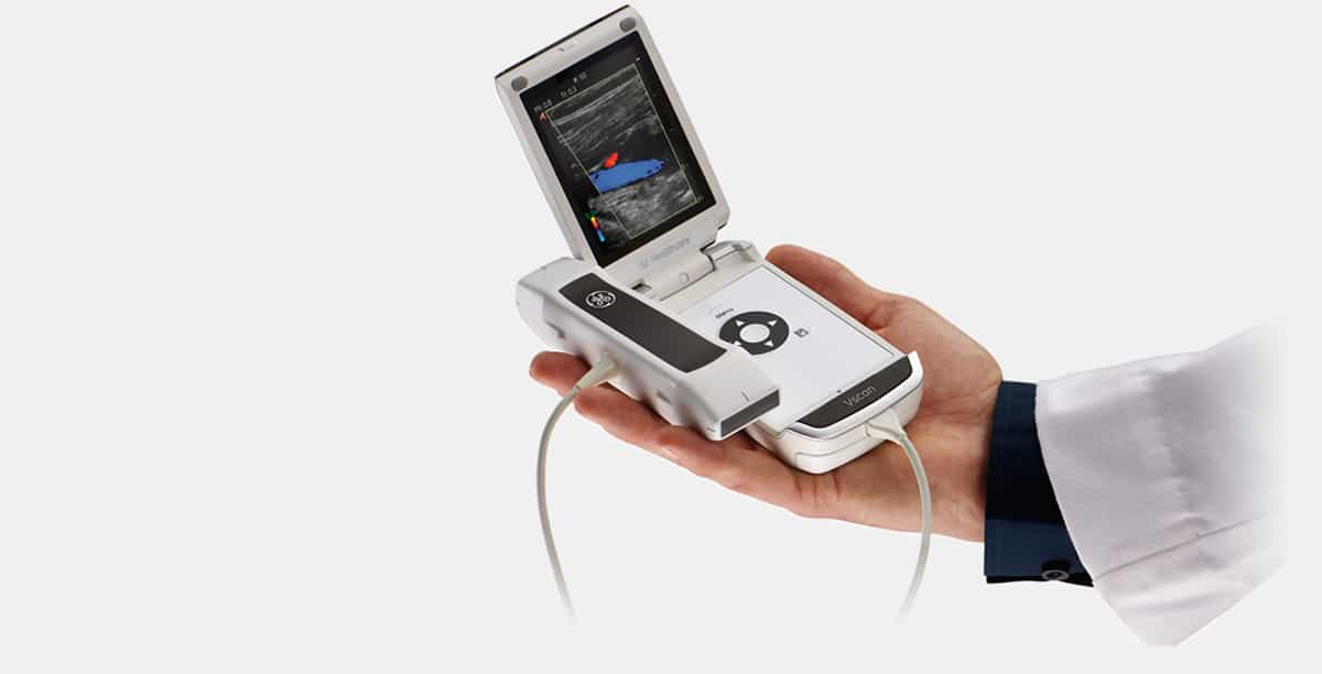 GE Vscan dual probe pocket ultrasound device