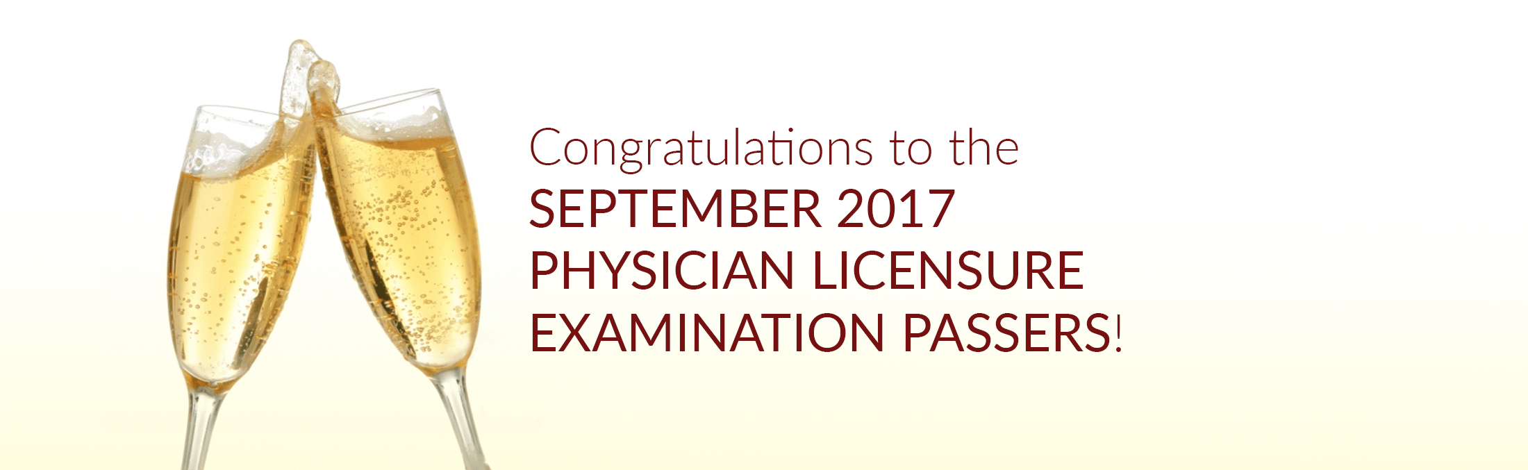 september 2017 physician exam passers