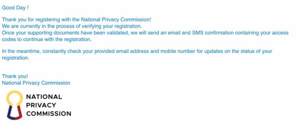 NPC Data Privacy Act Email Phase 1 Phase 2