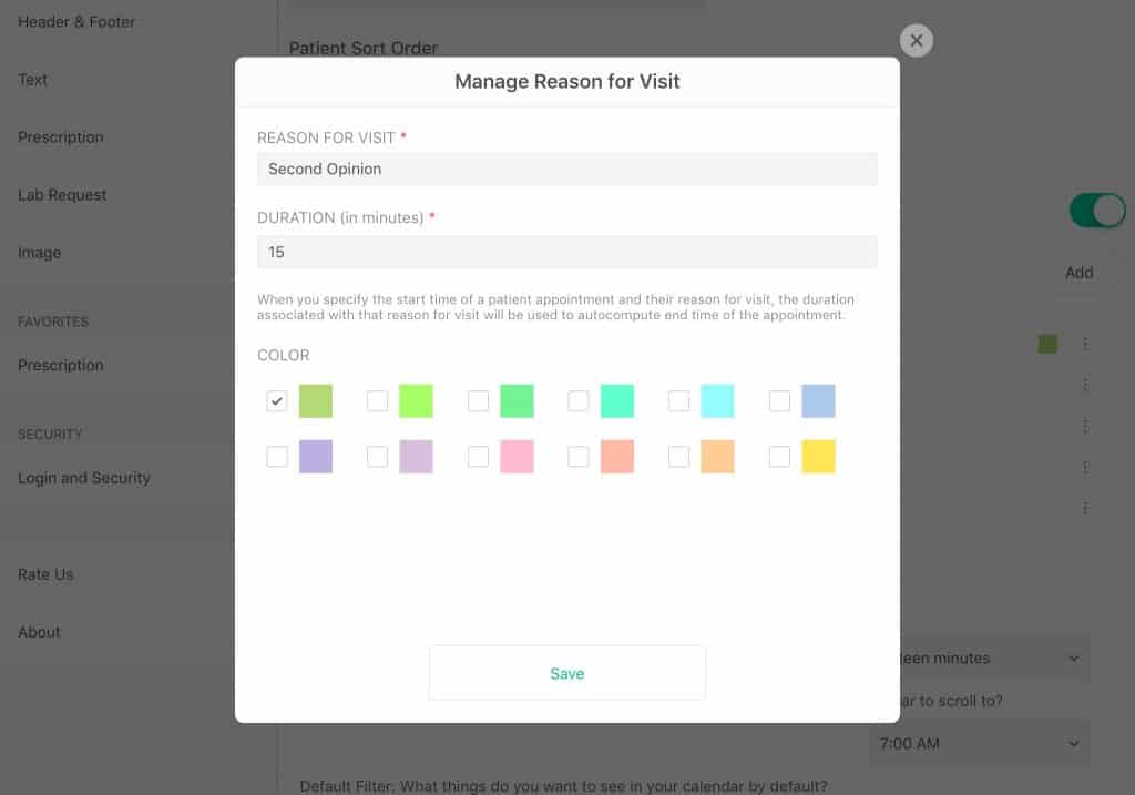 SeriousMD Reasons for Visit Queue organization