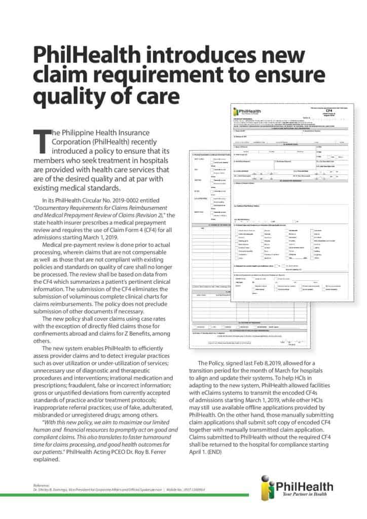 PHIC Philhealth CF4
